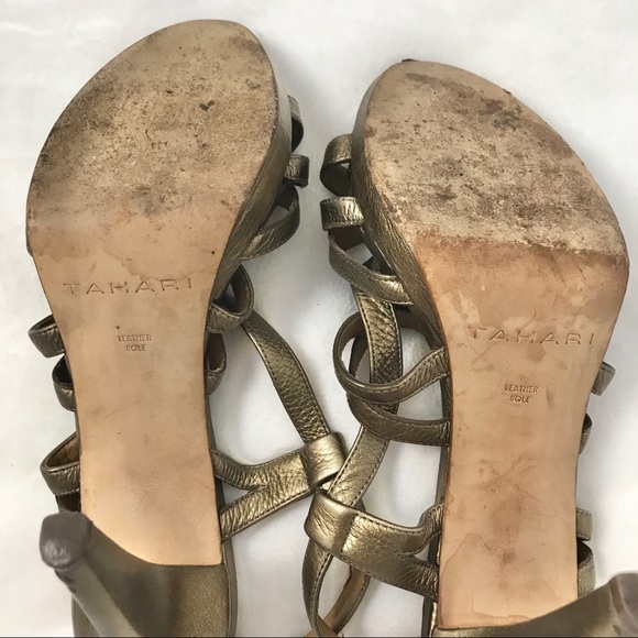 Tahari Senorita Gold Heels - Picture 7 of 8